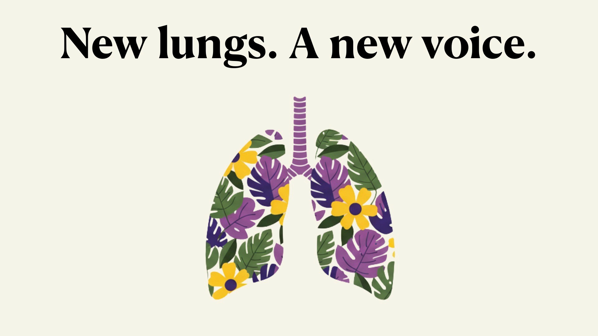 Illustration of a lung for a podcast episode discussing lung cancer.